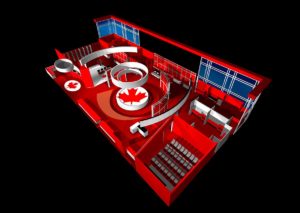Custom Built Displays: BCEM - Canada Pavilion Rendering