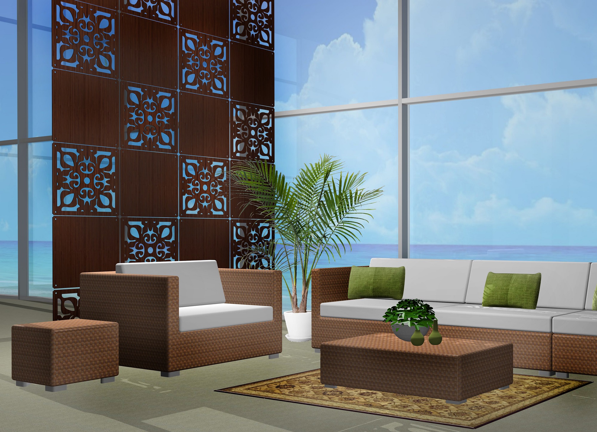 3 Kona Rattan Lounge Scene Ideas