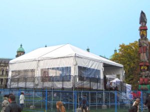 Custom Built Staging: TNT - Olympic Torch Relay Media Chalet