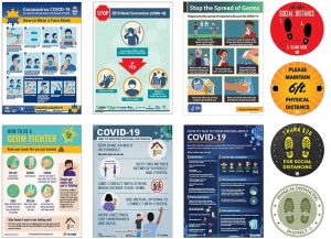Covid-19 Info Posters and Floor Decals/Stickers