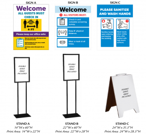 Business Signs and Sign Stands - 3 Options